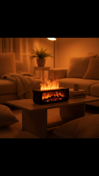 How does the fireplace flame humidifier feel different from other flame designs?