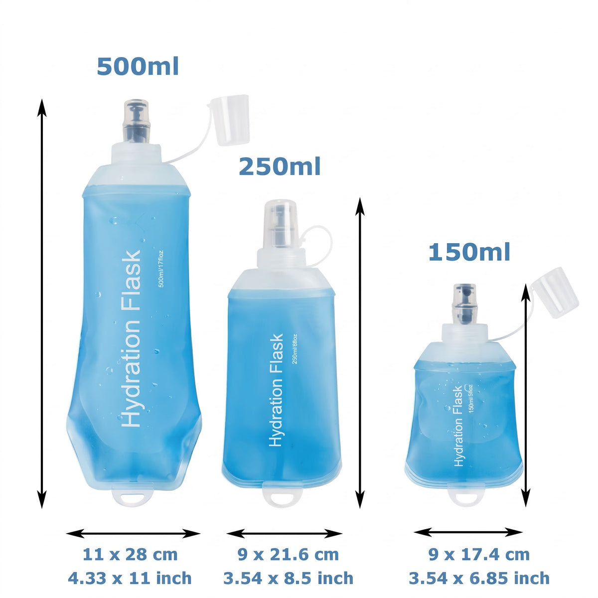 Collapsible Soft Flask – 150ML / 250ML / 500ML