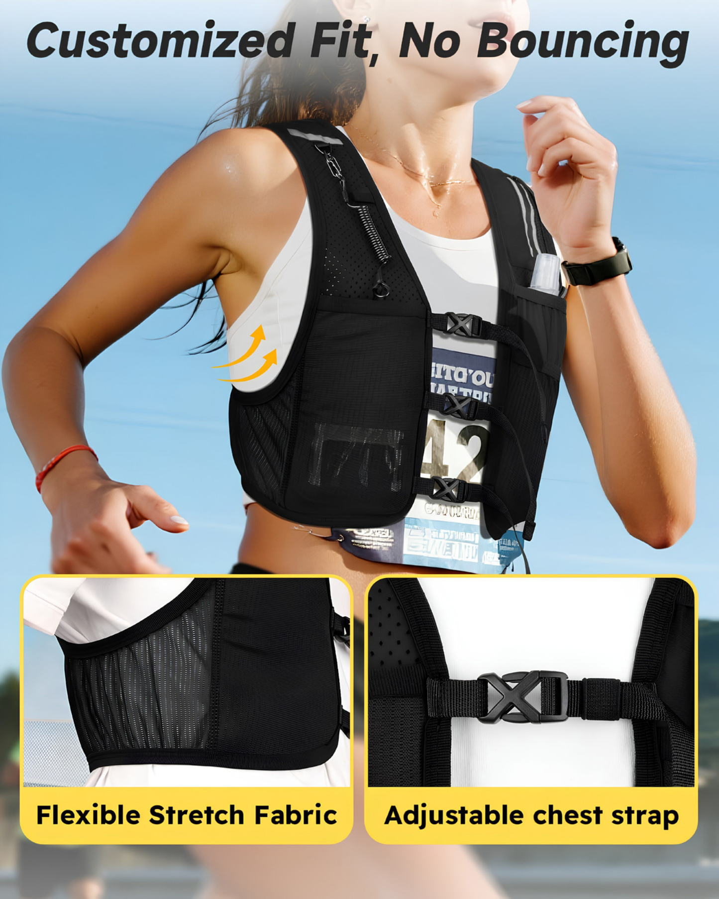 Unisex Outdoor Trail Running & Hiking Hydration Vest – Suitable for Marathons, Cycling, and Mountaineering