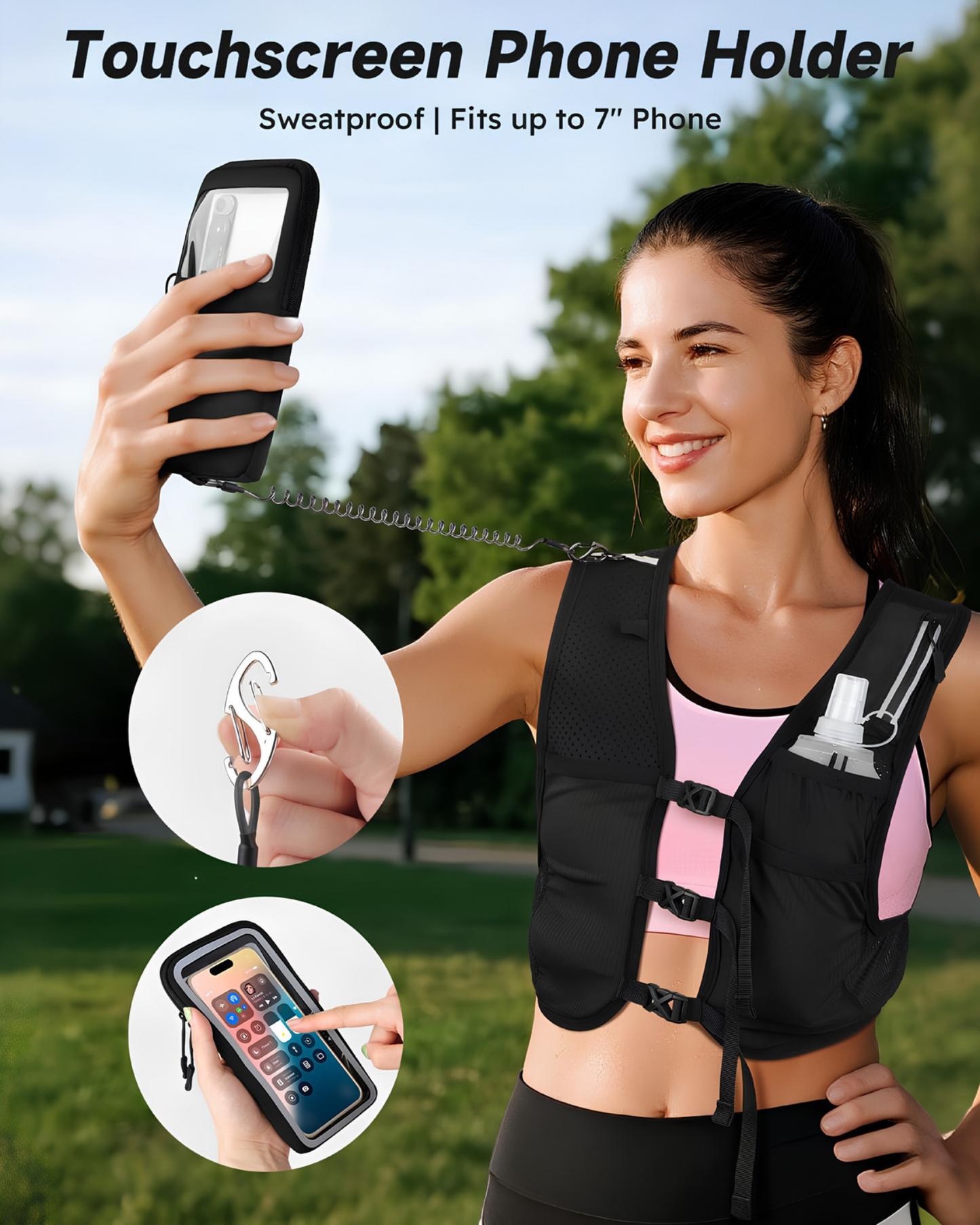 Unisex Outdoor Trail Running & Hiking Hydration Vest – Suitable for Marathons, Cycling, and Mountaineering