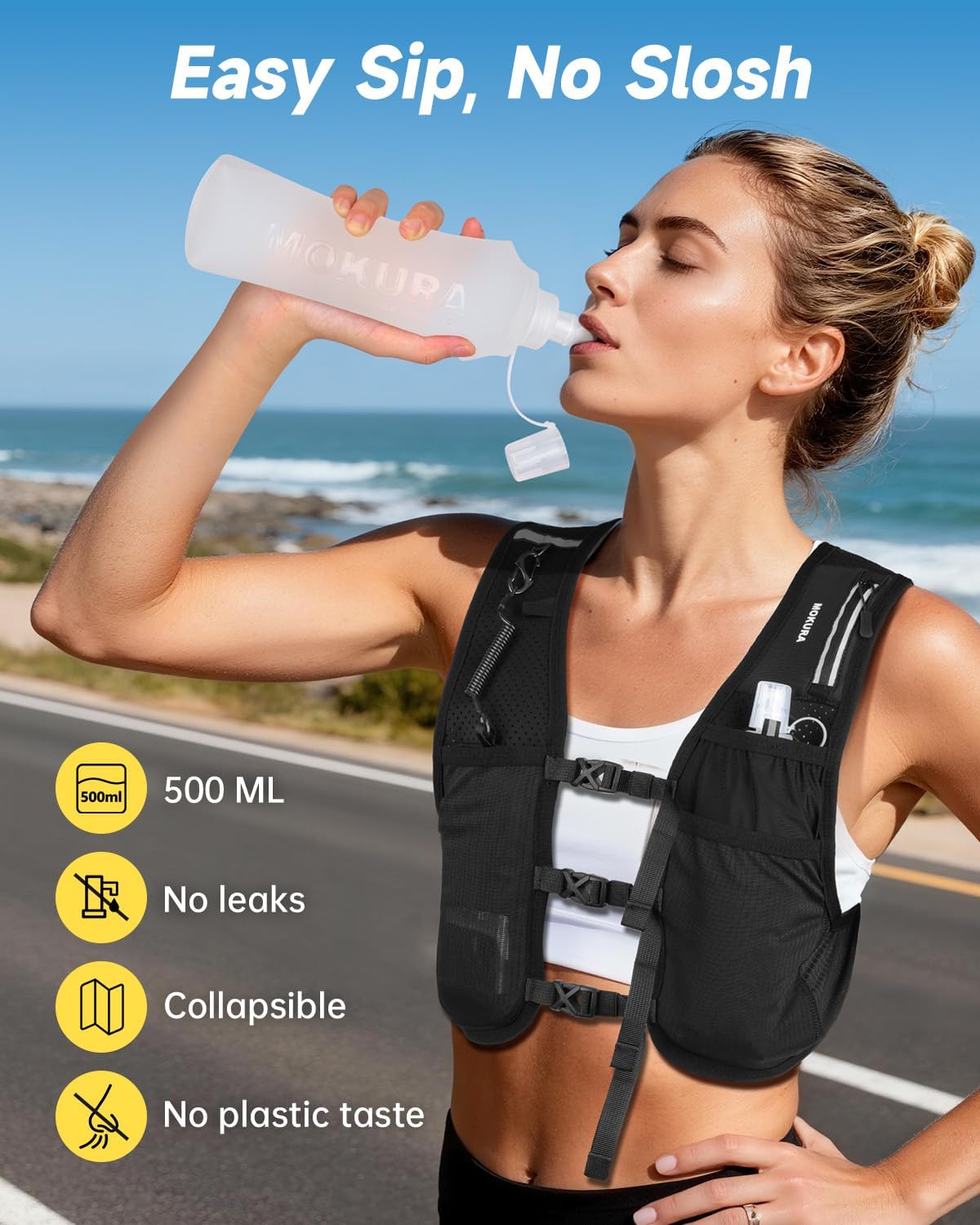 Unisex Outdoor Trail Running & Hiking Hydration Vest – Suitable for Marathons, Cycling, and Mountaineering